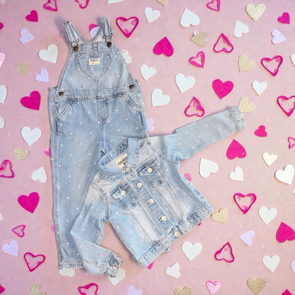 Cat & Jack Light Blue Denim Overalls and Jacket